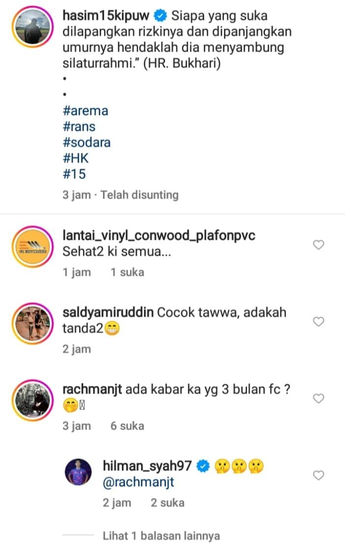Komentar mantan pemain PSM yang viral di media sosial Instagram