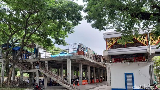 Kondisi sisi timur Lapangan Merdeka Medan
