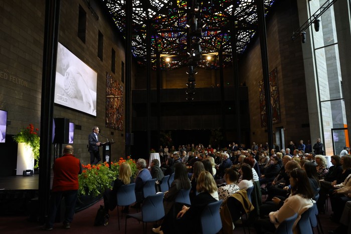 MELBOURNE, AUSTRALIA - JUNE 09: Guest enjoy the media preview of the National Gallery of Victoria's Melbourne Winter Masterpieces exhibition The Picasso Century at NGV International on June 09, 2022 in Melbourne, Australia. The Picasso Century runs from 10 June – 9 October 2022 at NGV International, Melbourne. (Photo by Kim Landy/Getty Images for NGV)