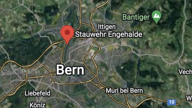 Perkembangan proses pencarian warga Indonesia yang hilang, Emmeril Kahn Mumtadz, di Bern, Kamis (9/6/2022). (Tangkapan layar Goggle Maps)