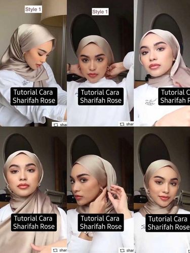 Tutorial hijab ala Shandy Purnamasari.