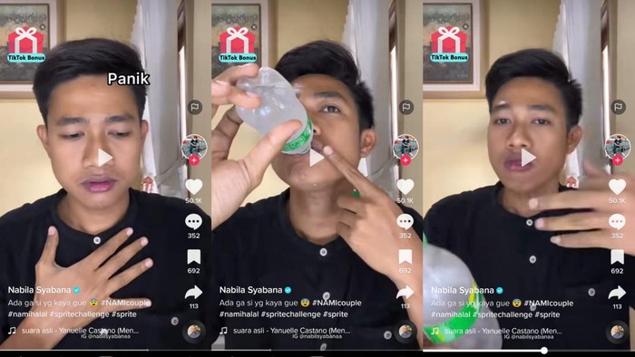 Viral menahan sendawa di TikTok Viral menahan sendawa di TikTok