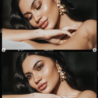 Pemilihan riasan bernuansa nude juga membuat penampilan Ariel Tatum jadi terlihat semakin eksotis. Untuk mempercantik, Ariel Tatum mengenakan sepasang aanting berwarna keemasan. Foto: dok. Instagram/@arieltatum