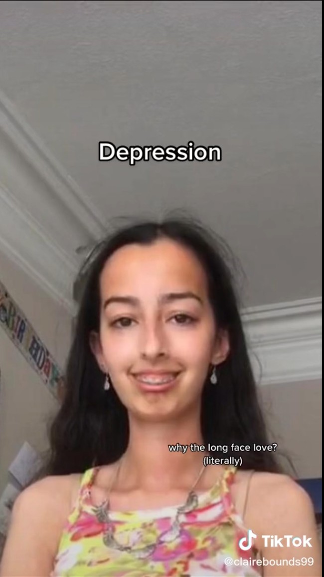 Banyaknya orang-orang yang mem-bully, Claire pun pernah mengalami depresi. Foto: TikTok Claire Elizabeth
