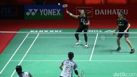 Jalannya interval pertama gim kedua Indonesia Masters 2022 juga berjalan ketat.