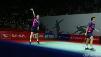 Kevin Sanjaya Sukamuljo/Marcus Fernaldi Gideon menghadapi Goh Sze Fei/Nur Izzuddin di Istora Senayan, Jakarta, Jumat (10/6/2022) sore WIB.