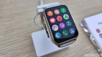 Smartwatch ini mendukung aplikasi Huawei Health App. Tampilan menunya pun jadi lebih mudah dinavigasi berkat fitur Chessboard launcher. Foto: Virgina Maulita Putri/detikINET
