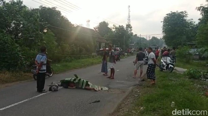 Lokasi kecelakaan adu banteng di Ponorogo