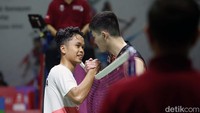 Ginting pun lolos ke semifinal Indonesia Masters 2022.