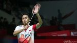 Mantap! Kalahkan Lee Zii Jia, Ginting ke Semifinal Indonesia Masters