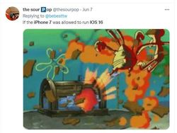 Meme Kemarahan dan Kesedihan Pengguna iPhone 7 Tak Dapat iOS 16