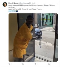 Meme iPhone 7 Tak Kebagian iOS 16