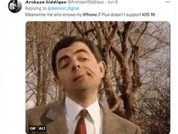 Meme Kemarahan dan Kesedihan Pengguna iPhone 7 Tak Dapat iOS 16
