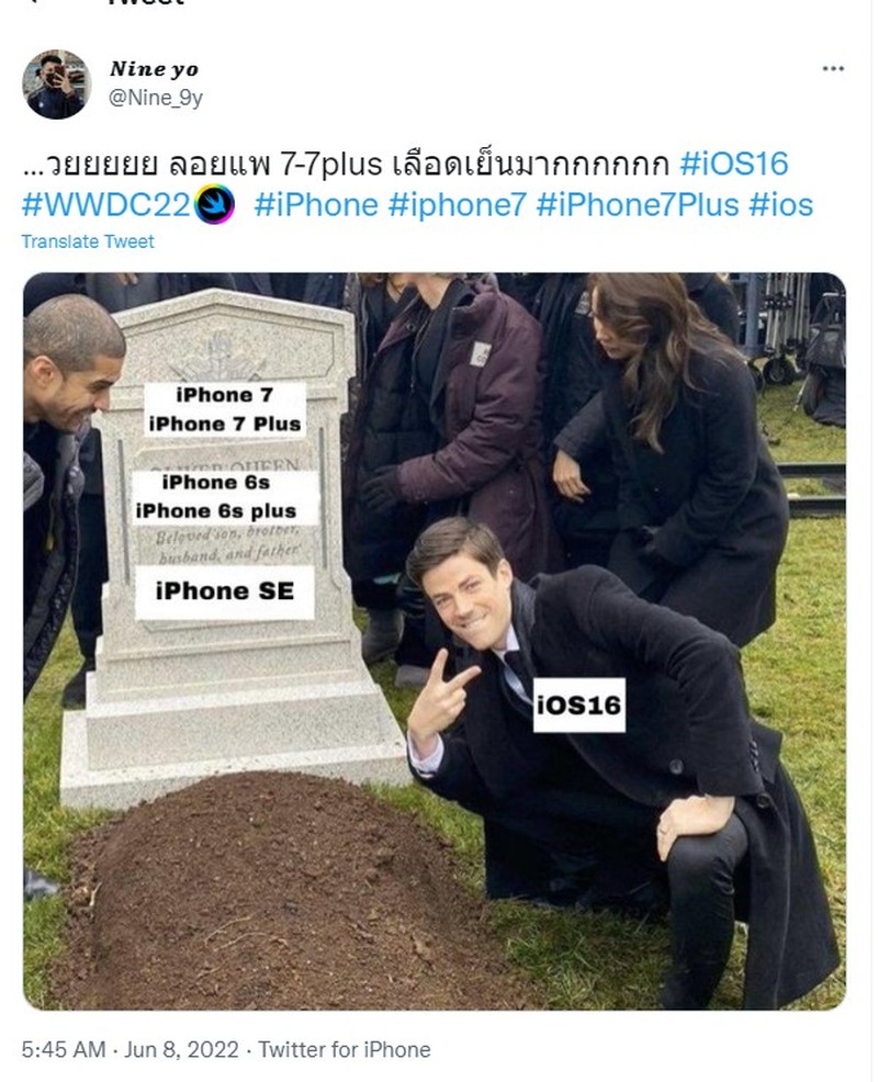 Meme iPhone 7 Tak Kebagian iOS 16