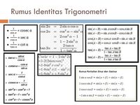 Pengertian Identitas Fungsi Rumus Trigonometri Beserta Contoh Soalnya ...