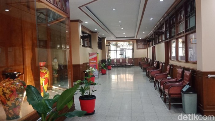 Suasana ruang lobi utama kantor Pemkab Klaten sepi, Jumat (10/6/2022) pagi.