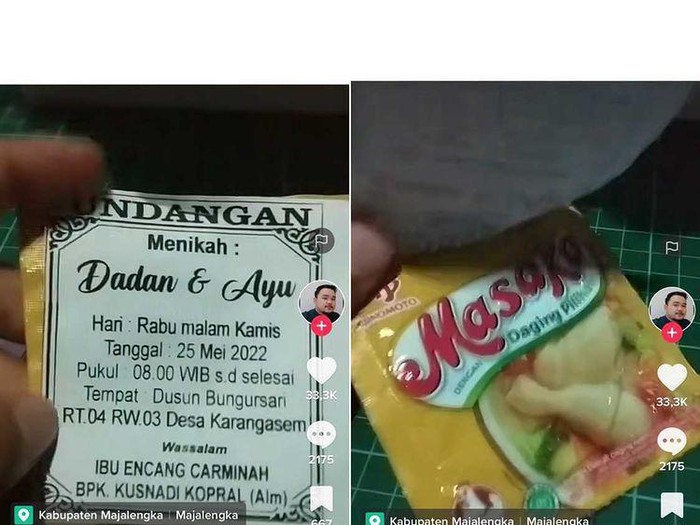Unggahan undangan pernikahan viral di media sosial. Unggahan undangan pernikahan viral di media sosial.