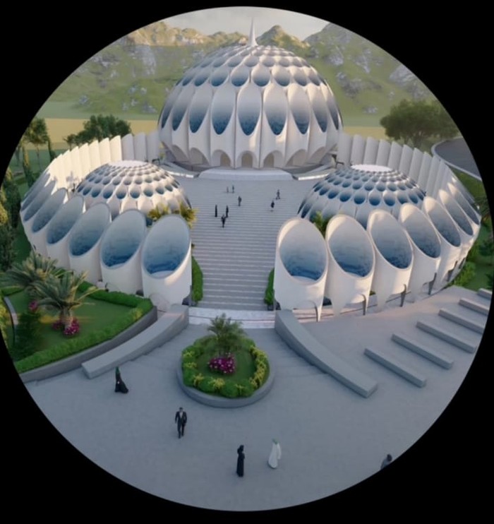 Desain Masjid Al Mumtadz, masjid yang disiapkan Ridwan Kamil sebagai tempat peristirahatan putra sulungnya, Emmeril Khan Mumtad (Eril)