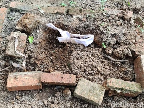 Penampakan Makam Bayi di Riau Terbongkar, Tali Pocong Jenazah Hilang