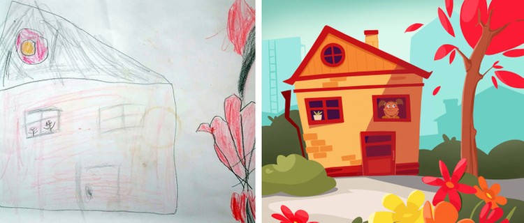 Fotoinet Keren! Ketika Seniman Pro Melukis Ulang Gambar Buatan Anak-anak Fotoinet Keren! Ketika Seniman Pro Melukis Ulang Gambar Buatan Anak-anak