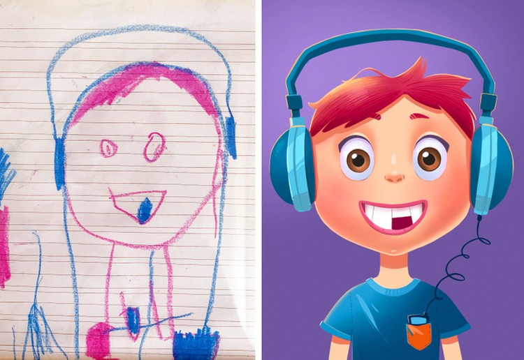 Fotoinet Keren! Ketika Seniman Pro Melukis Ulang Gambar Buatan Anak-anak Fotoinet Keren! Ketika Seniman Pro Melukis Ulang Gambar Buatan Anak-anak