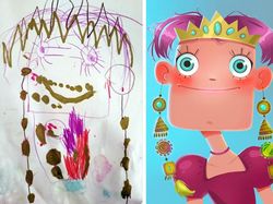 Keren! Ketika Seniman Pro Melukis Ulang Gambar Buatan Anak-anak