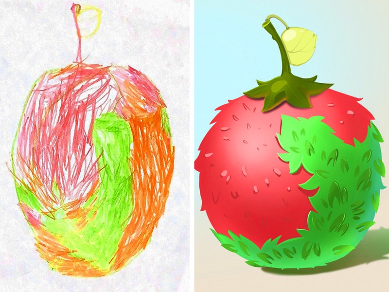 Fotoinet Keren! Ketika Seniman Pro Melukis Ulang Gambar Buatan Anak-anak