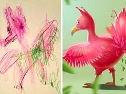 Keren! Ketika Seniman Pro Melukis Ulang Gambar Buatan Anak-anak