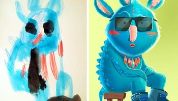 Gajah biru berkacamata Foto: Brightside