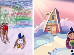 Keren! Ketika Seniman Pro Melukis Ulang Gambar Buatan Anak-anak