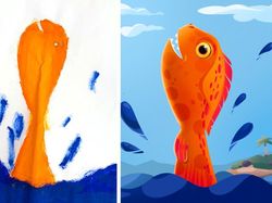 Keren! Ketika Seniman Pro Melukis Ulang Gambar Buatan Anak-anak