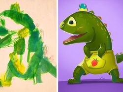 Keren! Ketika Seniman Pro Melukis Ulang Gambar Buatan Anak-anak