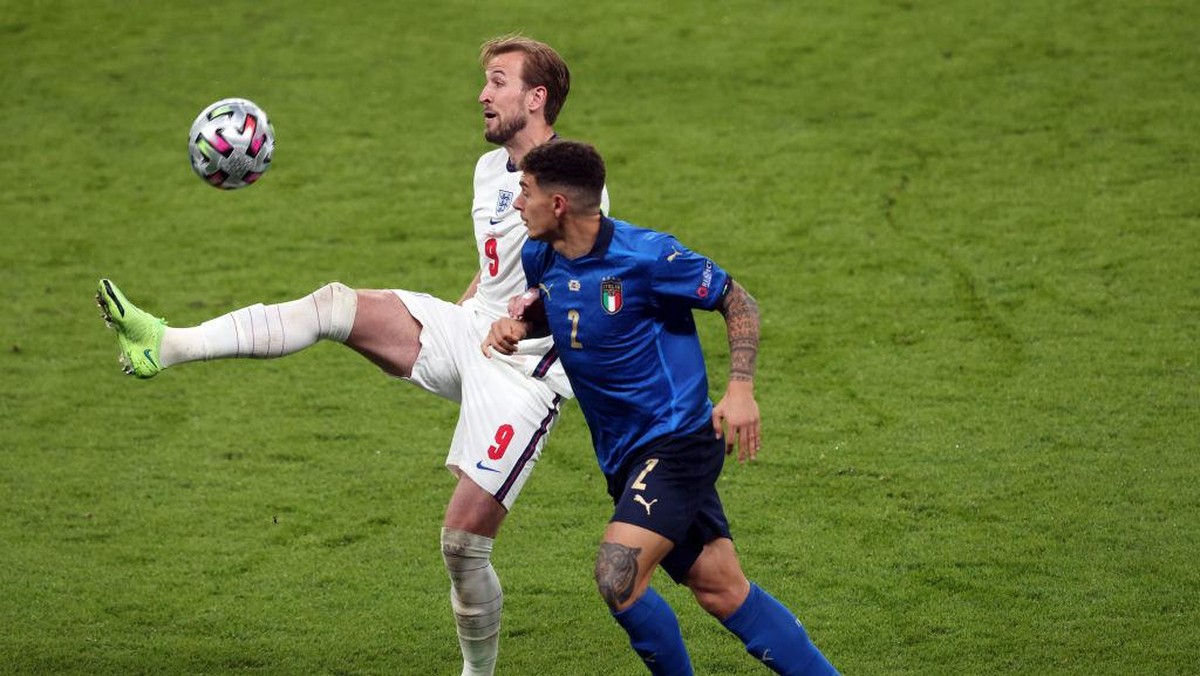 Link live streaming Inggris vs Italia bisa dilihat di sini. Foto: Getty Images/Marc Atkins