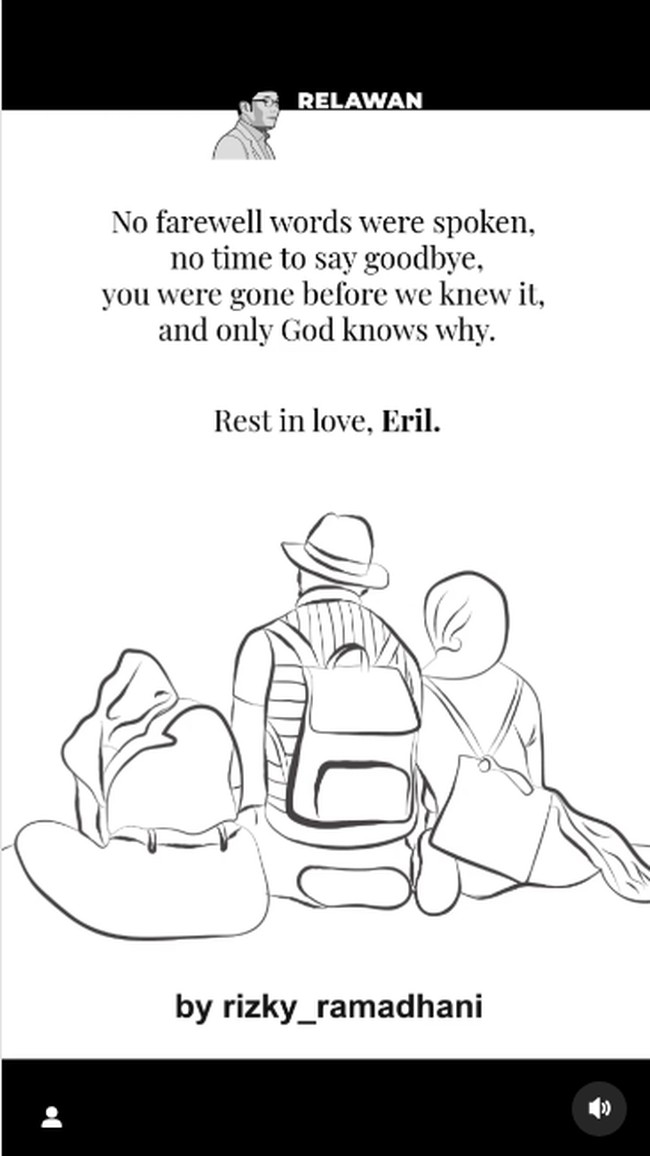 Jenazah Eril dijadwalkan tiba di Indonesia pada Minggu (12/6) dan dimakamkan di Bandung pada Senin (13/6/2022). Foto: Dok. Instagram @rkjabarjuara.  