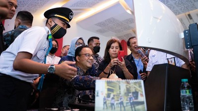 Potret Pameran Train Simulator LRT di Jakarta Fair 2022