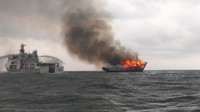 Dari hasil identifikasi awal tim Bakamla RI, kapal terbakar tersebut diketahui bernama lambung KM. Bintang Surya. Kapal dengan jenis Kapal Kargo Kayu bermuatan barang kelontong itu sedang berlayar dari Singapura menuju Tanjung Balai Karimun.