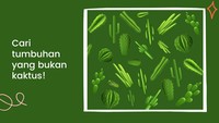 Di antara kumpulan kaktus ternyata ada tumbuhan lain loh, kamu bisa menemukannya?
