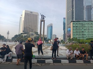 CFD di Bundaran HI, Monumen Selamat Datang Jadi Spot Foto Favorit Warga