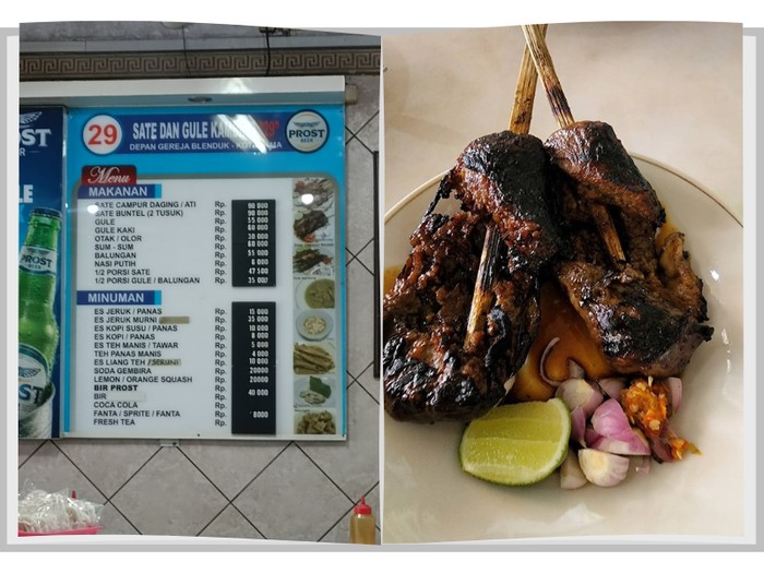 Getok harga makan sate buntel