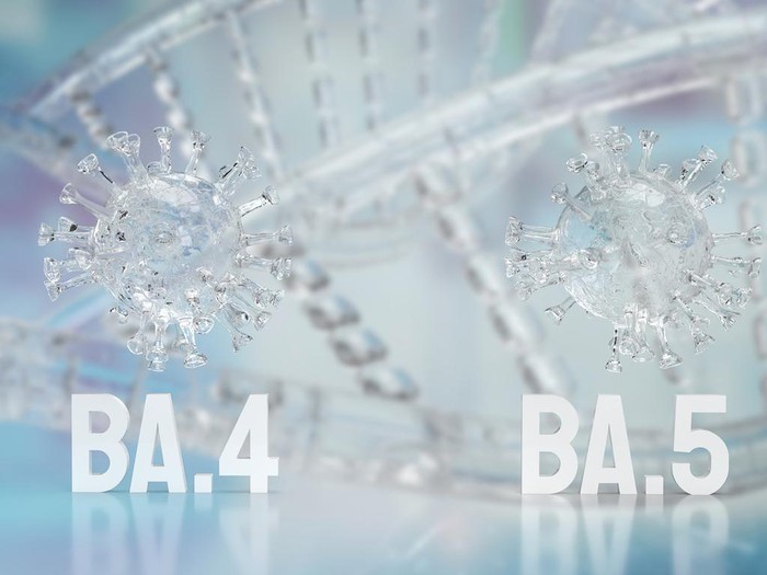 omicron ba.4 and ba.5 for sci or medical concept 3d rendering