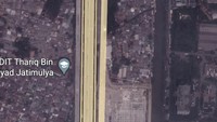 Jika dilihat dari Bekasi Timur, di Google Earth sudah terlihat lokasi yang menjadi depo LRT Jabodebek. Tak jauh dari situ terlihat stasiun LRT Bekasi Timur, Minggu, (12/6/2022).