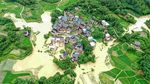 Foto Udara Perdesaan di China yang Terendam Banjir