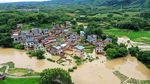 Foto Udara Perdesaan di China yang Terendam Banjir