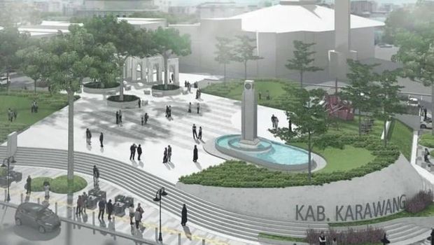 Gambar desain alun-alun Karawang
