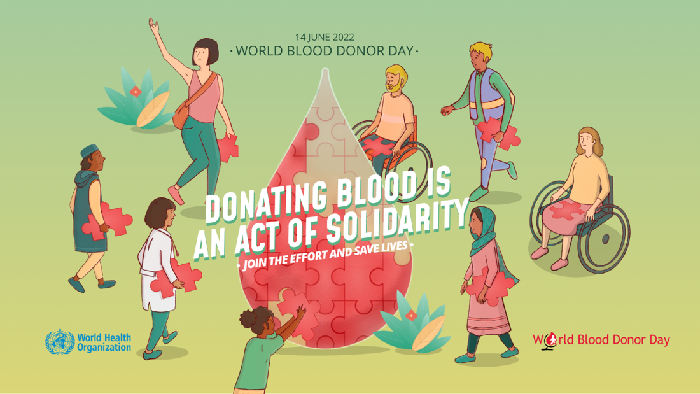 Hari Donor Darah Sedunia 2022 diperingati pada tanggal 14 Juni. Tujuannya untuk mengingatkan kesadaran akan pentingnya donor darah dan produk darah yang aman.