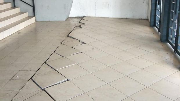 Kerusakan di Stadion GBLA.