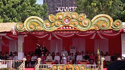 Menteri Dalam Negeri (Mendagri) Tito Karnavian saat membuka Pesta Kesenian Bali (PKB) ke-44 tahun 2022, Minggu (12/6/2022).