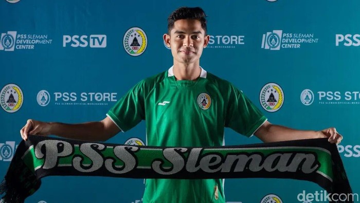 Miftahul Hamdi saat dikenalkan sebagai rekrutan PSS Sleman (dok PSS)