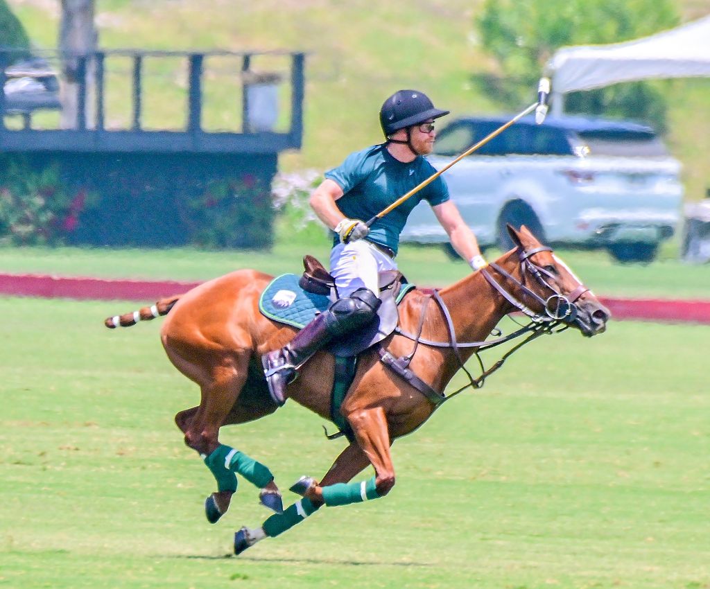 CARPINTERIA, CA - JUNE 10:  Prince Harry, Duke of Sussex is seen playing polo on June 10, 2022 in Carpinteria, California. (Photo by MEGA/GC Images)