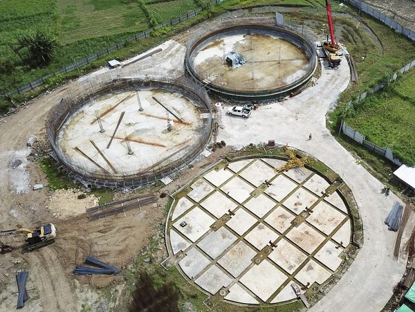Penampakan Proyek Tangki Air di KEK Mandalika
